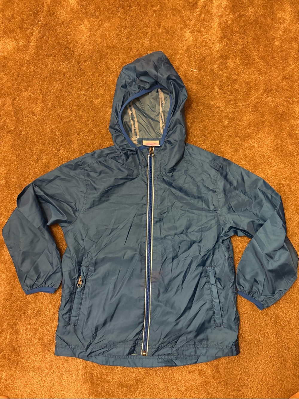 Hanna Andersson Navy Blue Hooded Rain Jacket